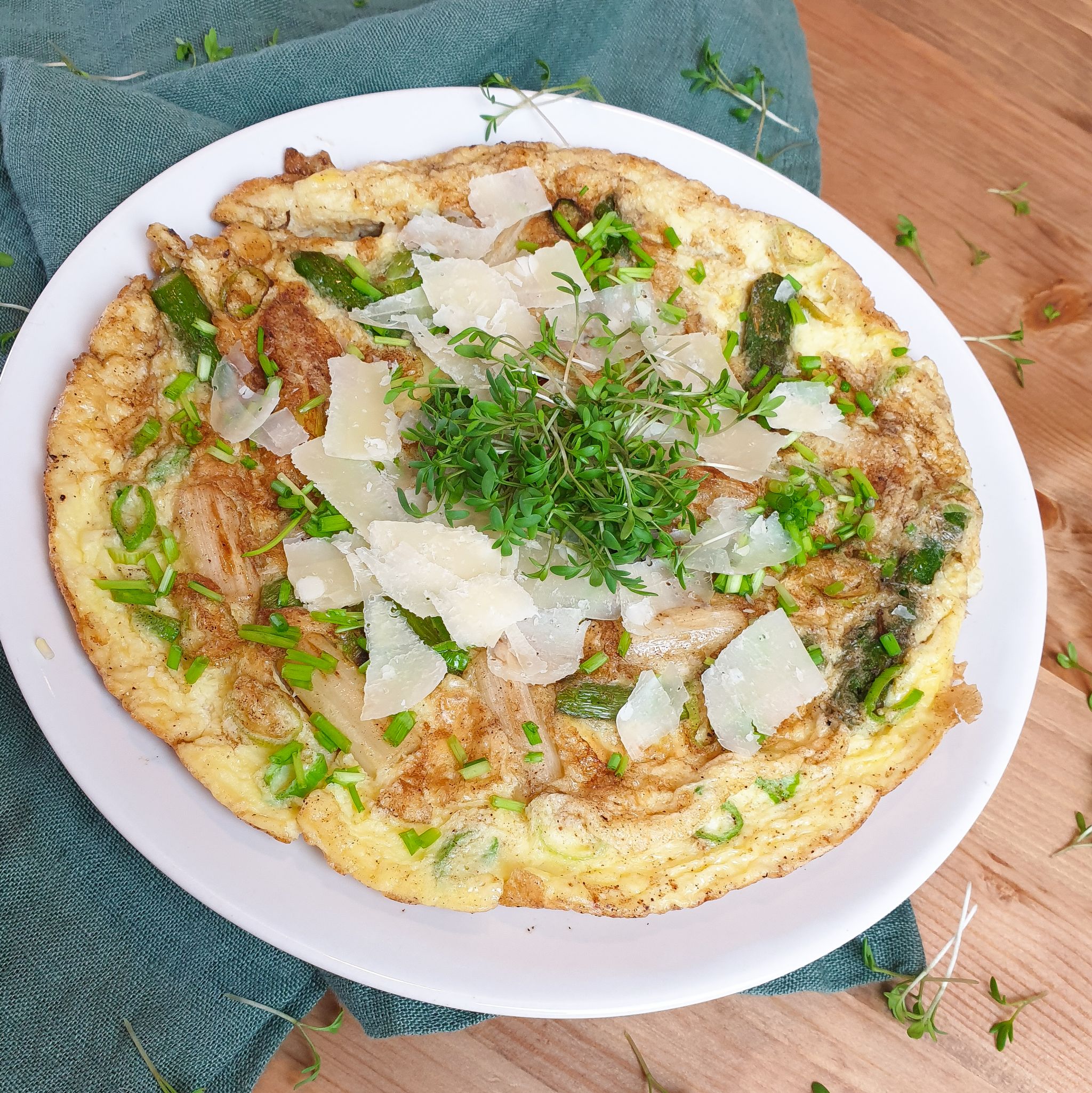 Omelett Mit Spargel Und Parmesan » Mein Kochuniversum